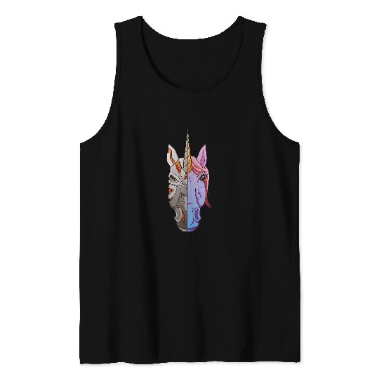 Robotics Team Half Unicorns Robot Student Tank Tops
