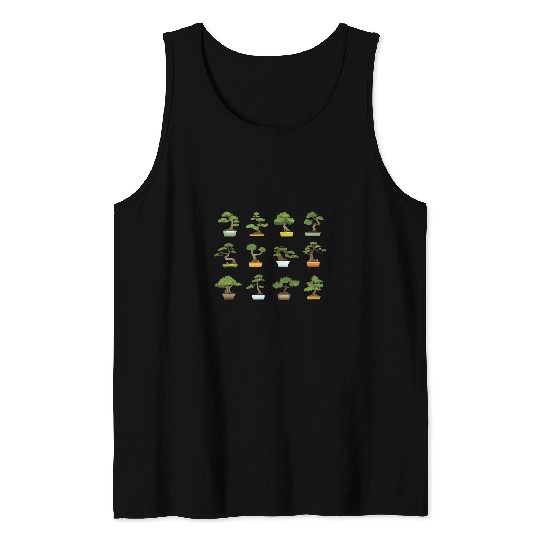 Bonsai Trees Art Zen Buddhist Garden Meditation Lover Tank Tops