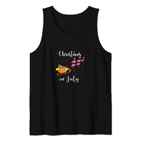 flamingo pink camping car christmas in july Tank Tops