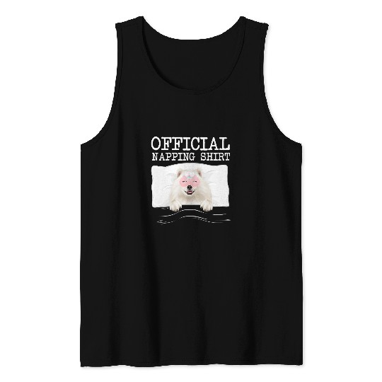 Dog Samoyed Official Napping Sleeping Samoyed Tank Tops