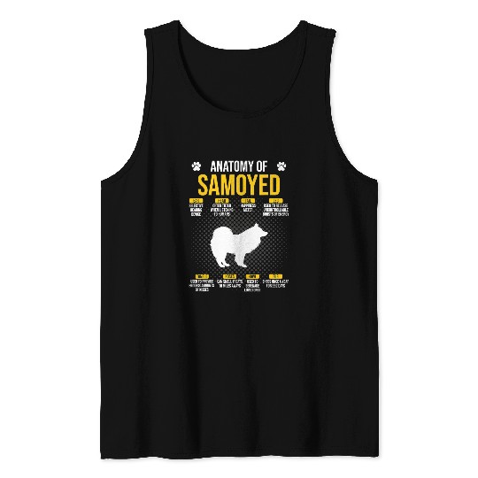 Dog Samoyed Anatomy Of Samoyed Dog Lover Tank Tops