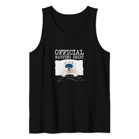 Dog Samoyed Sleeping Samoyed Sleep Official Napping Tank Tops