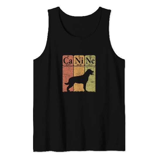Dog Rottweiler Periodic Table Elements Dog Canine 3 Tank Tops