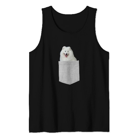 Dog Samoyed in Your Pocket Samoyed Tank Tops