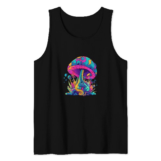 Cottagecore Aesthetic Mushroom Fungi Lover Mycology Tank Tops