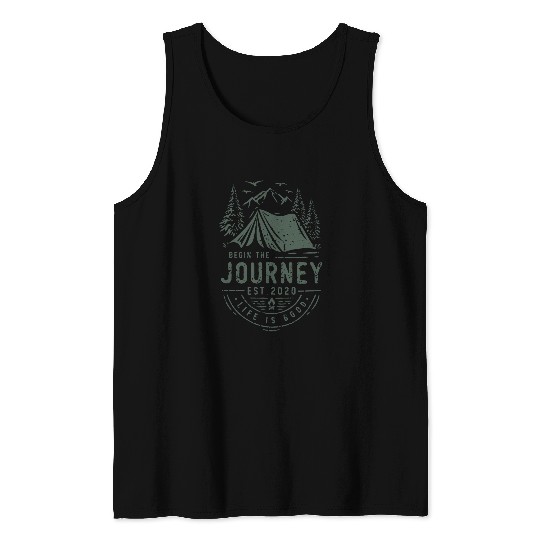 Camping Journey Life is Good vintages Retro Tank Tops