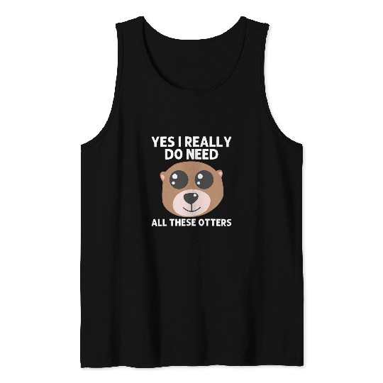 Funny Otter Animal Art For Men Women Sea Otter Mammals Tank Tops