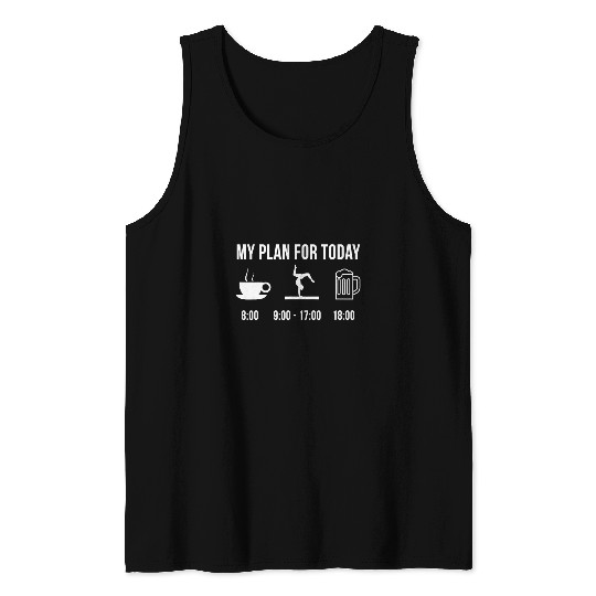Funny Artistic Gymnastics Gymnast Athlete My Plan For Today Tank Tops