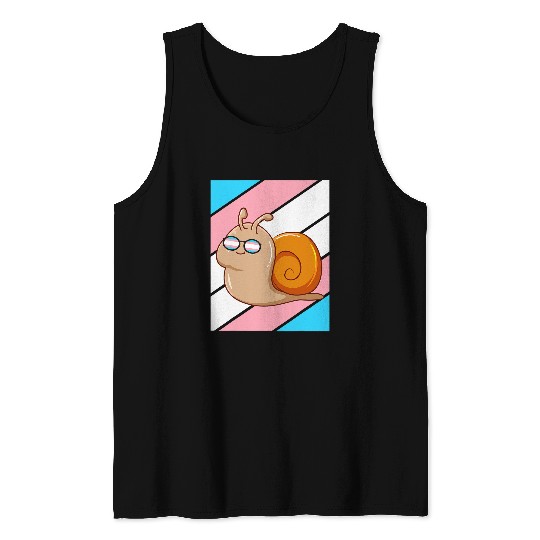 Snail Pride Transgender Flag LGBTQ Proud Ally Pride Trans Tank Tops
