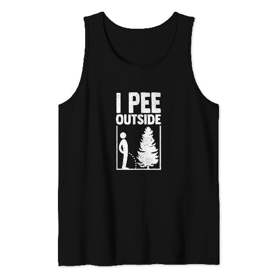 Camper Outdoor I pee outside Funny Camping Tank Tops