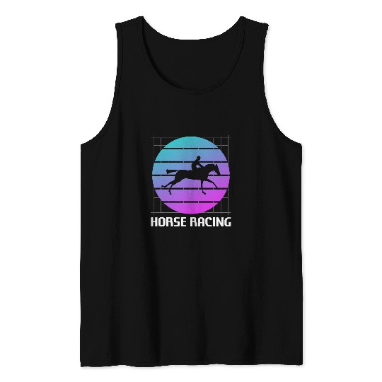 Retro vintages Classic Horse Racing Equestrian 23 Tank Tops