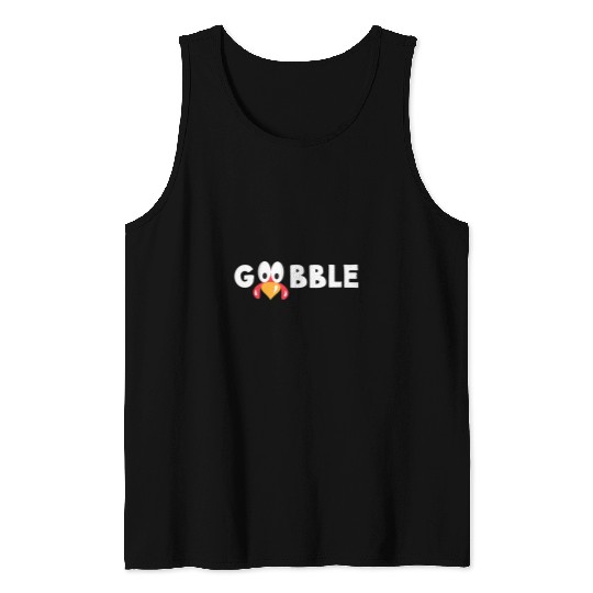 Lacrosse Gift Kids Thanksgiving Turkey Face Gobble Gobble Gobble Tank Tops