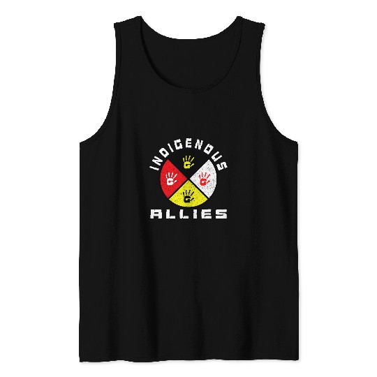 Indigenous Allies medicines Wheel MMIW Tank Tops