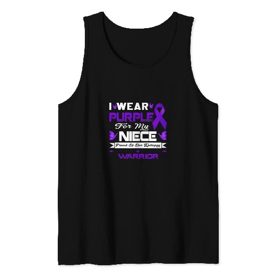 I Wear Purple For My Niece Proud Of Our Epilepsy Warrior Tank Tops