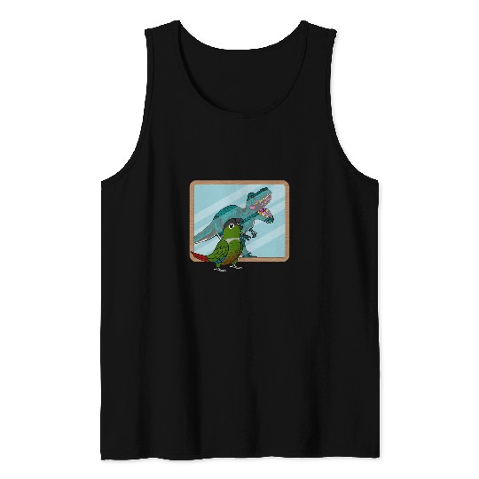 Parrot 2T Rexs Reflection I Green Cheek Conure Tank Tops