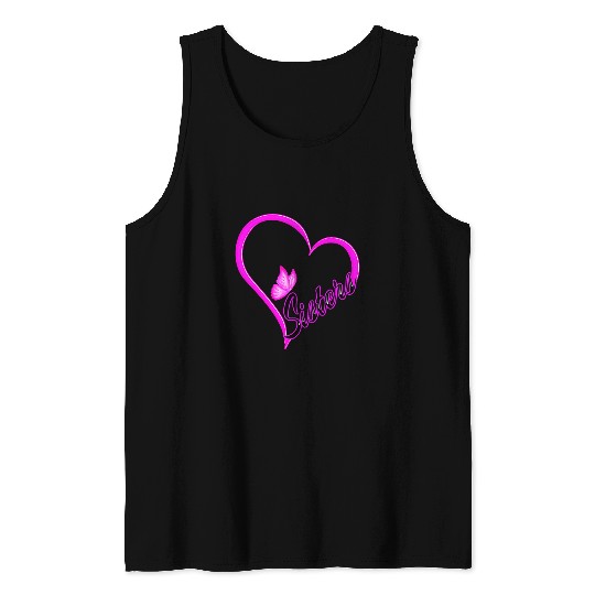 Sister bests Sisterhood Society Butterfly Matching Women Girl Tank Tops