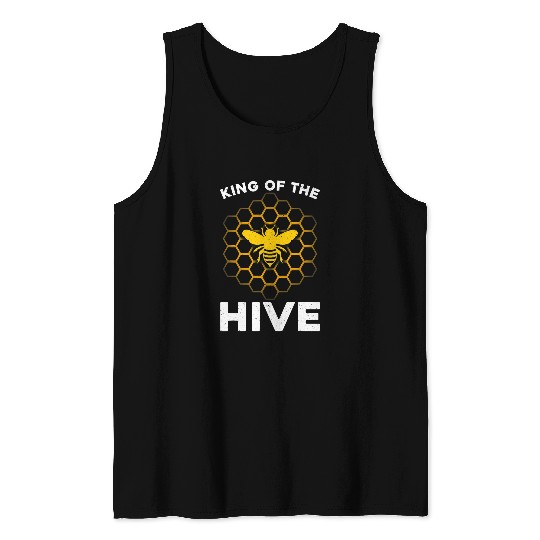 Funny Beekeeper Art For Men Dad Bee Hive Honey Beekeeping Tank Tops