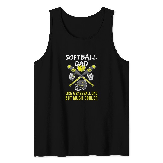 Mens Fastpitch Softball Design for your Softball Dad 2 Tank Tops