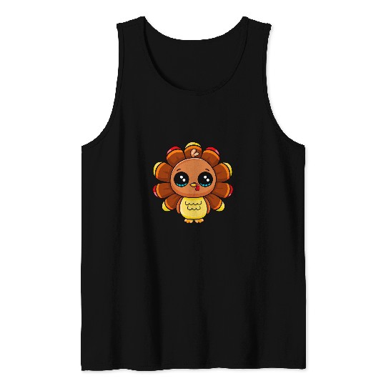 Thanksgiving Turkey Kid   Funny Thankful Youth Boy Girl Tank Tops
