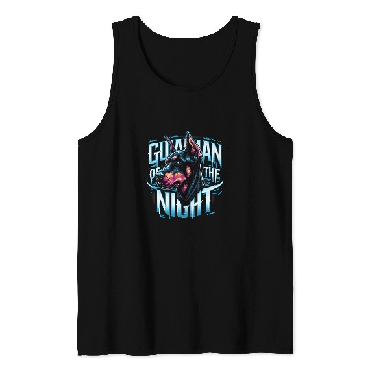 Guardian of the Night Great Dane Funny Graphic Tees Tank Tops