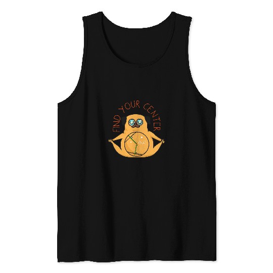 Find Your Center Pug Yoga Tank Tops