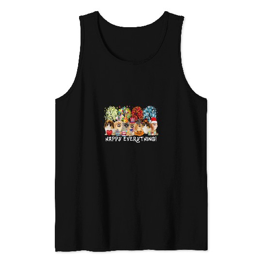 Happy Everything Pekingese Dog Seasons All Year Tree Lover41 Tank Tops