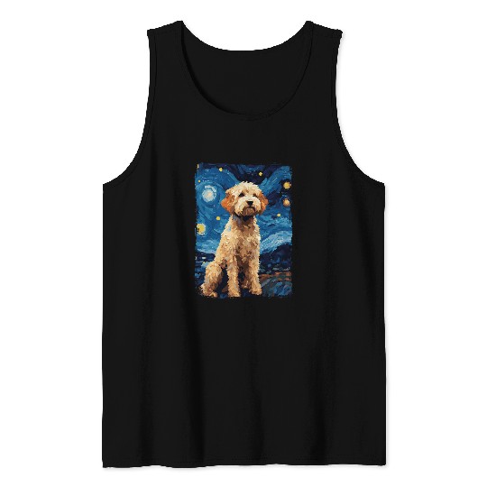 Lagotto Romagnolo Starry Night Water Dog Tank Tops