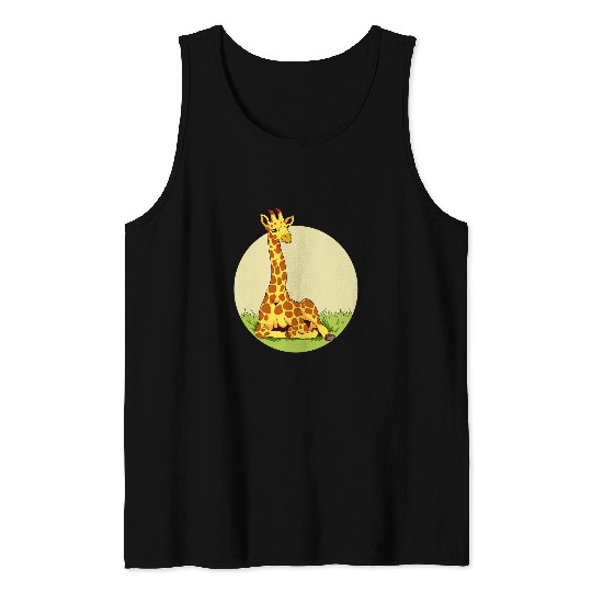 Giraffe Art Gift Tank Tops