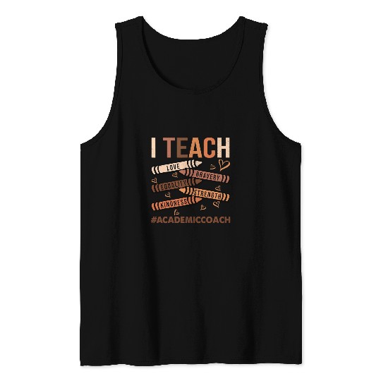 I Teach Black History Month Melanin African Academic Coach Tank Tops