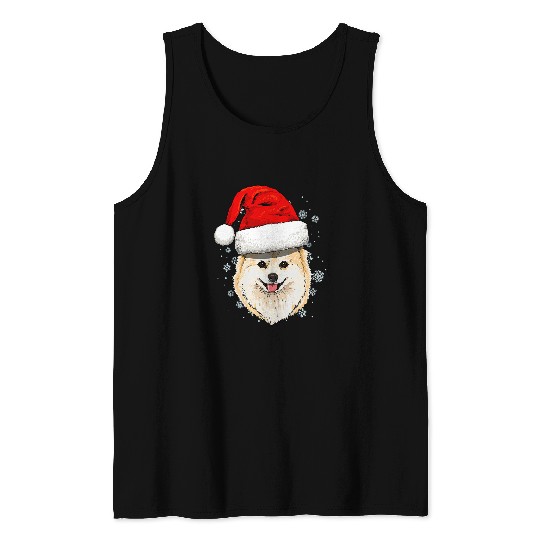 Dog Pomeranian Christmas Santa Clause Navidad xmass Dog Lover8 Tank Tops