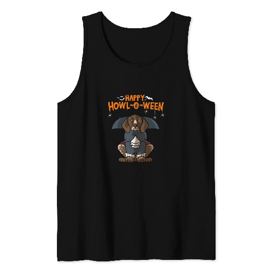 Howloween German Shorthaired Pointer Dog Tank Tops