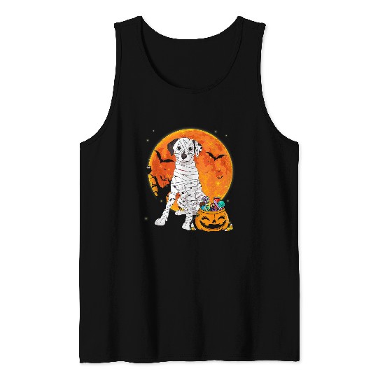 Funny Dalmatian Halloween Costume Dog Lover Dalmatians Dog Tank Tops