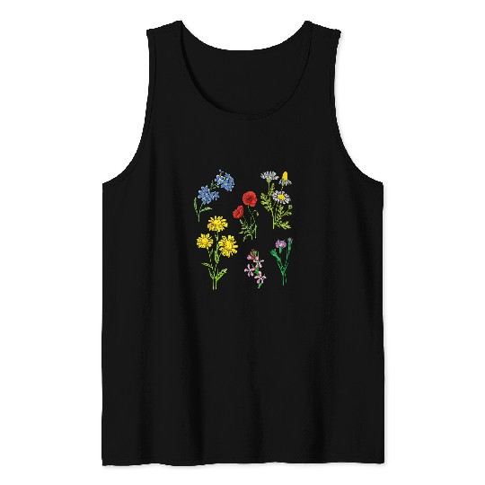Gardener Florist Love Plants vintages Botanical Wildflowers Tank Tops
