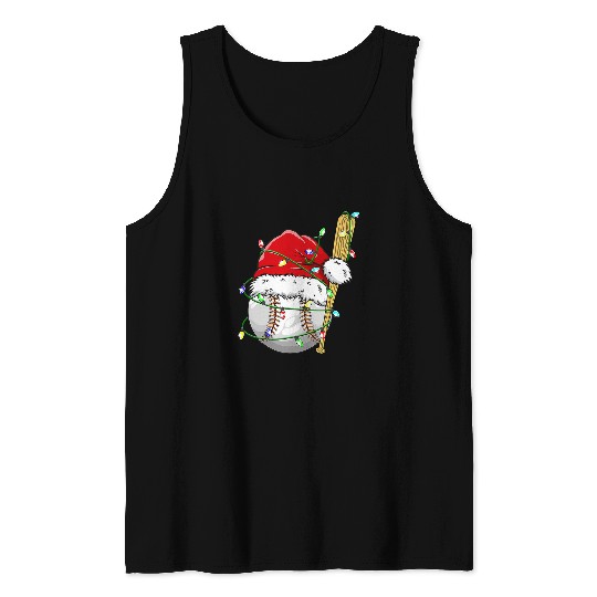 Christmas Baseball Team Santa Sports xmass For Boys Kids Men Tank Tops