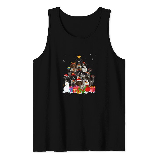 Funny German Shorthaired Christmas Tree Pet Dog Lover Gift 1 Tank Tops