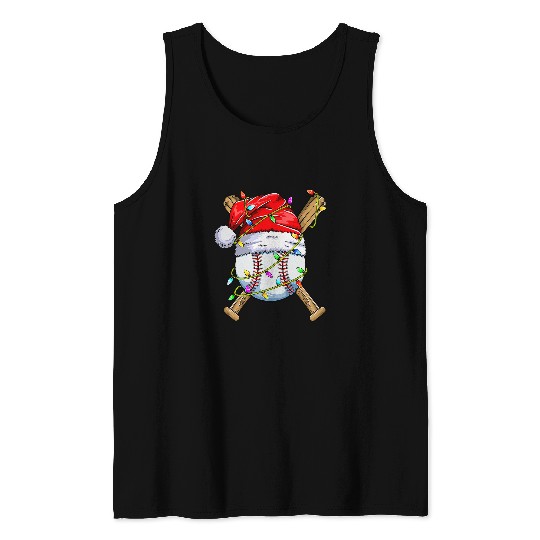 Christmas Baseball Team Santa Sports xmass For Men Boys Kids Tank Tops