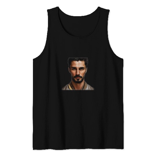 Handsome Italian Man Realistic Art Perfect Anatomy Tank Tops