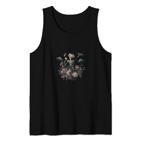 Dark Art Aesthetic Grunge clothes Fairycore Gothic Horror Tank Tops