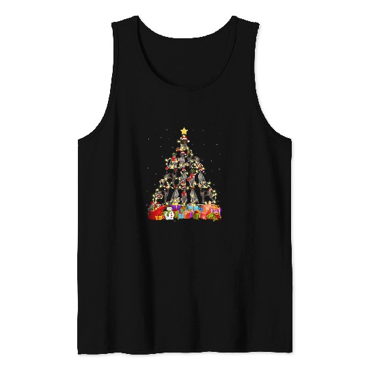 Funny German Shorthaired Christmas Tree Pet Dog Lover Gift Tank Tops