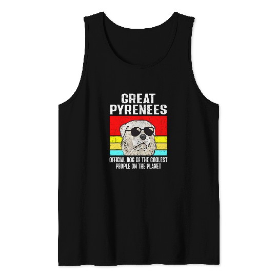 Great Pyrenees Dog Retro vintages Pyrenees Tank Tops