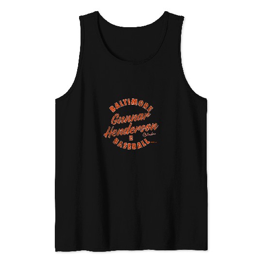 Gunnar Henderson Baltimore Baseball vintages Cursive MLBPA Tank Tops