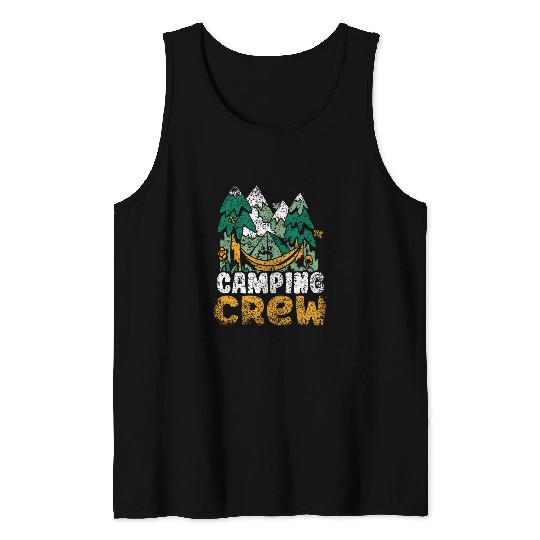 Camping Crew Hobby Camp Camper Campsite Tank Tops