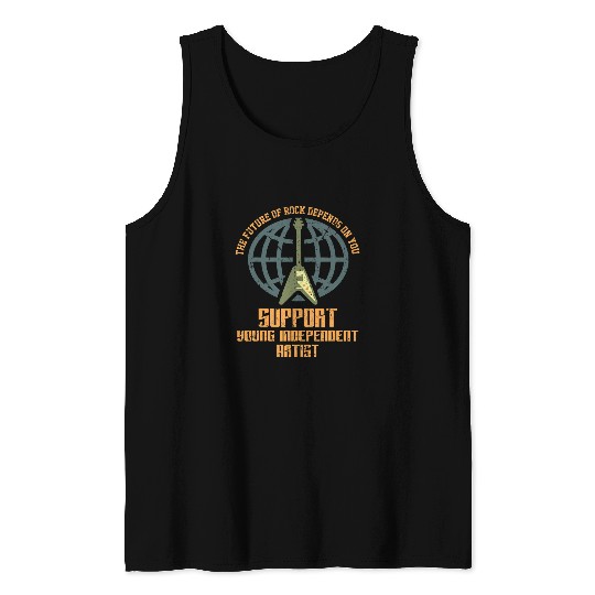 Indie Rock Music Artist Support Young Independent Artists Tank Tops