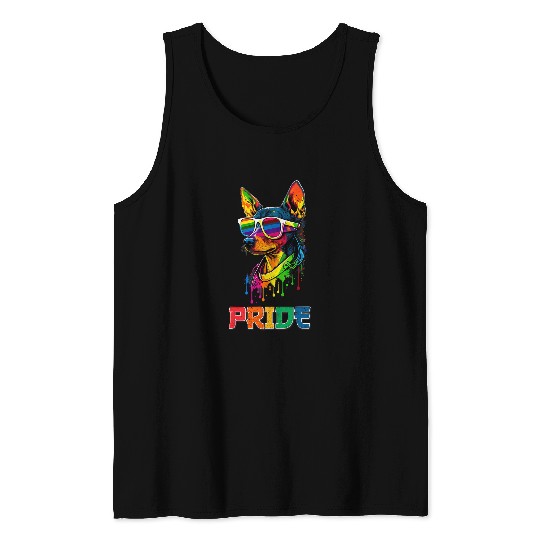 LGBT Lesbian Gay Pride Miniature Pinscher Dog Tank Tops
