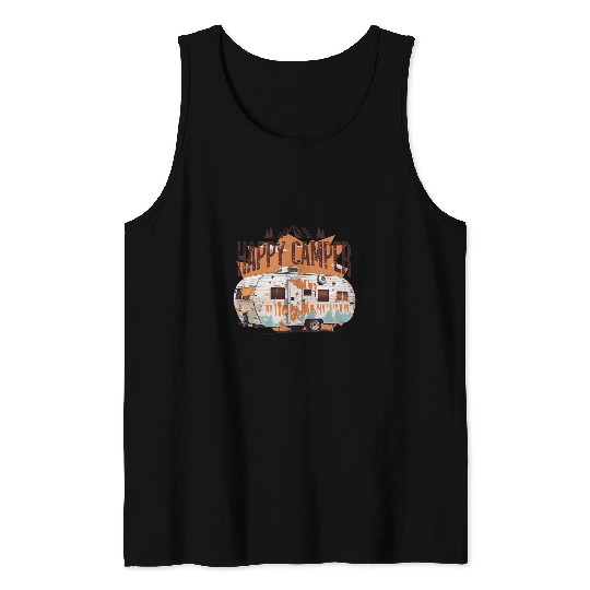 Happy Camper Camping Caravan Wohnwagen Camper Tank Tops
