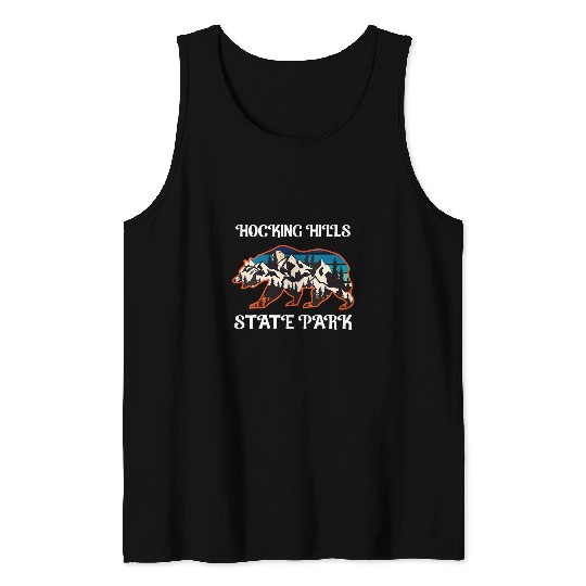 Hocking Hills State Park Ohio Nature Bear Rock Climbing Tank Tops