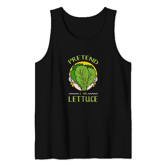 Lacrosse Gift Letttuce Salad Leaf Vegetable Vegetarian Vegan Tank Tops