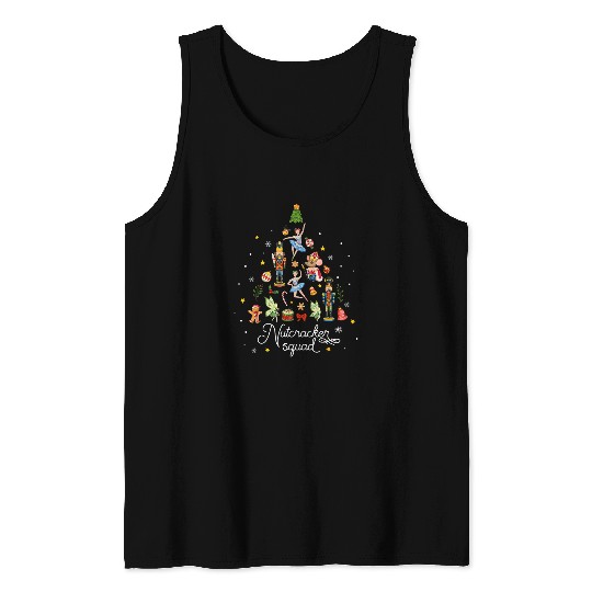 Christmas Nutcracker Squad Ballet Dance Women Kids Girls 5 Tank Tops