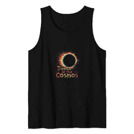 Cosmic Eclipse Ballet Celestial Phenomena Art Tank Tops