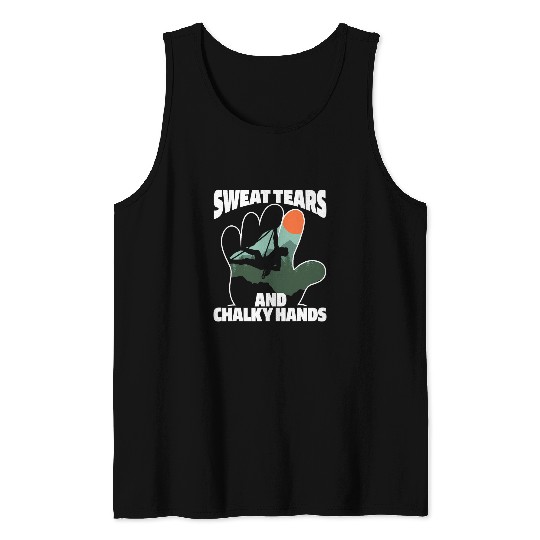 Climber Chalk Bouldering Mountain Climb Rock Climbing Tank Tops